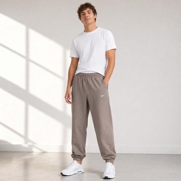 Nike Other - NIKE Mens Jogger Pants LARGE Brown Zip Ankle Lined Athletic‎